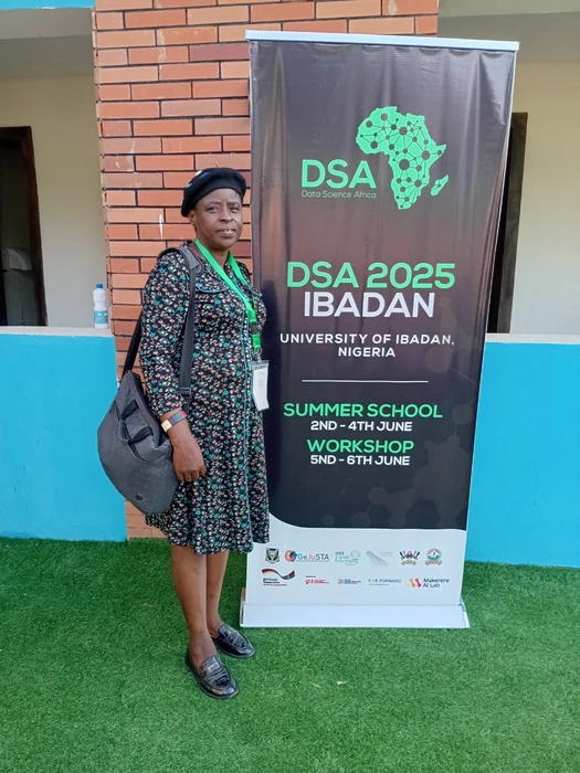 Esther Oduntan attending a Data Science Africa event